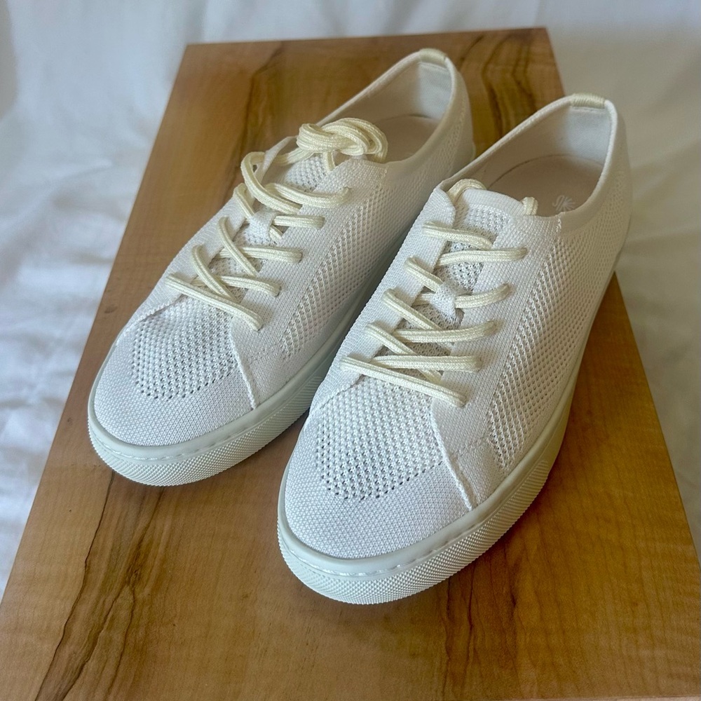 Soludos White Mesh Lace-Up Sneakers | Ibiza Style | New With Box | Size 8